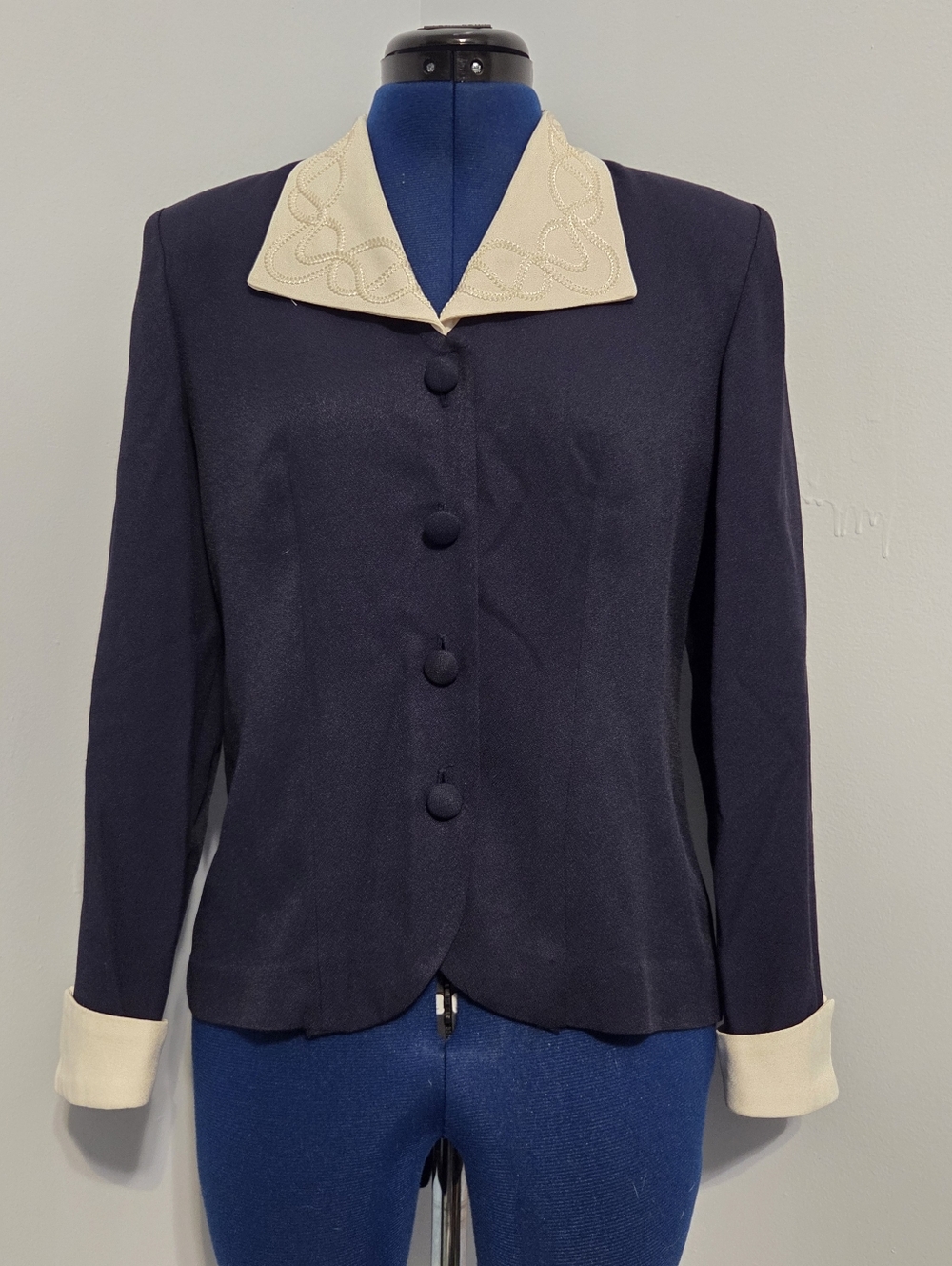 Vintage Navy Blue Nautical Blazer Size 4